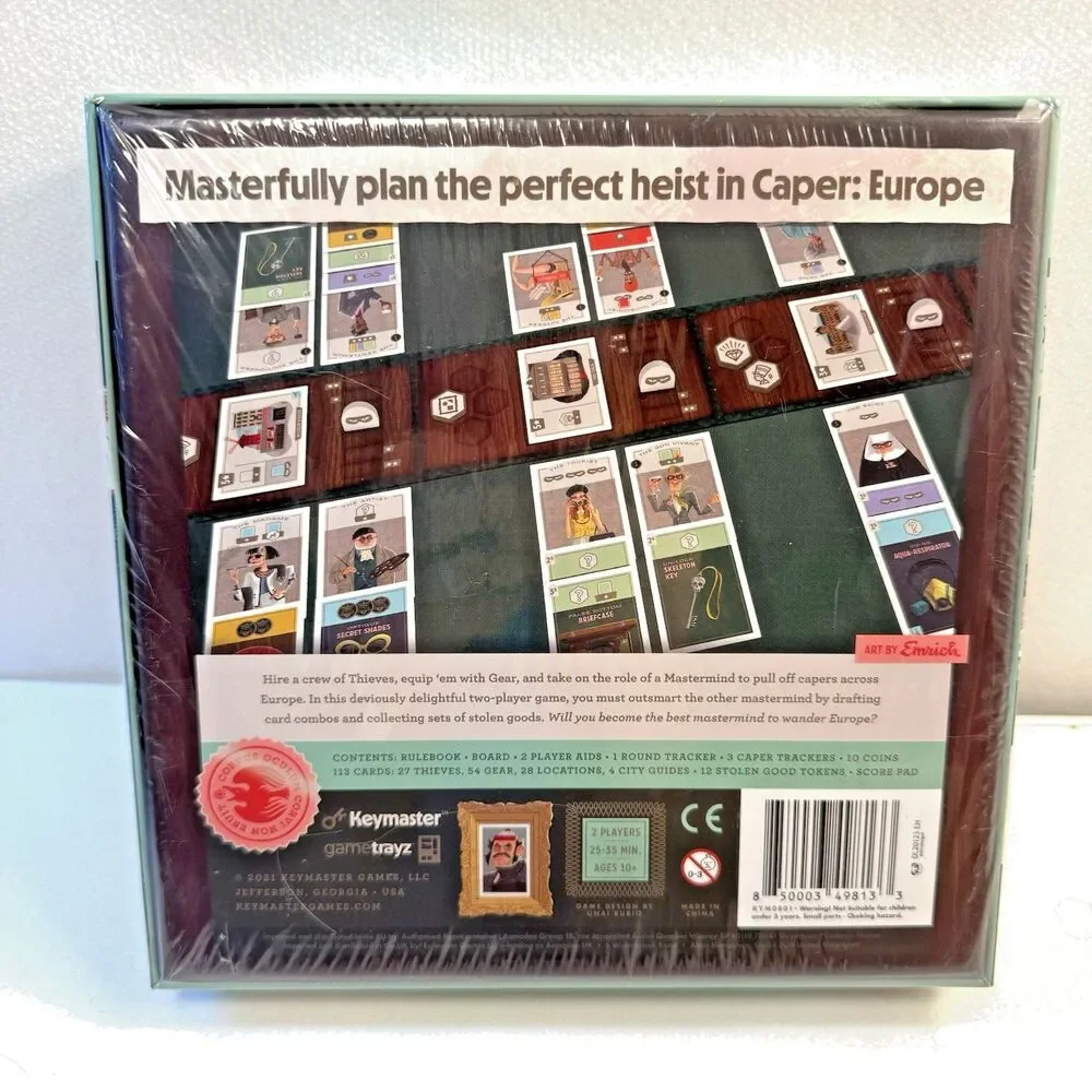 NEW! Caper: Europe - Strategic Two-Player Board Game for 2! SEALED